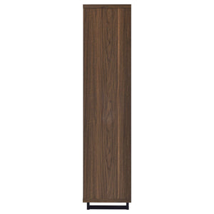 Rodger - 3 Shelf Cabinet Bookcase - Walnut