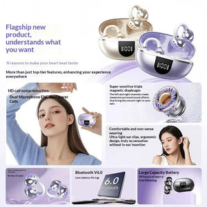 New 682 Ear-Clip Wireless Bluetooth Headphones