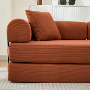 Folding Sofa Bed 78.5" Convertible Couch with 2 Pillows