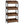 4 Tier Retail Display Rack With Hooks, Tall Metal Snack Stand With Shelves - Brown / Black
