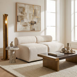 Evelyn 2-Piece Modular Couch Sectional Sofa for Living Rooms