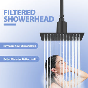 Ultra Thin 8" Square Rain Shower Head 304 Stainless Steel, Wall / Ceiling Mounted