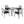 5 Piece Patio Dining Table Set, Acacia Wood Table Top With Umbrella Hole