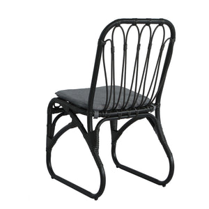 Outdoor Wicker Dining Chairs With Washable Cushions (Set of 2)