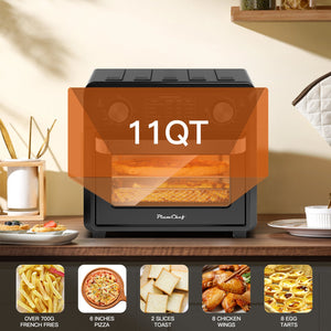 Compact Air Fryer Toaster Oven 11QT
