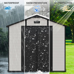 8x10 FT Plastic Outdoor Storage Shed