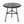 Petrichor Outdoor Side Table with Tempered Glass and Steel Frame