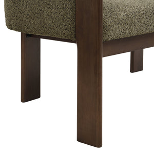 48.5" Upholstered Solid Loveseat (Walnut+Green)