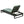Black Acacia Wood Chaise Lounge with Leaf Coconut Cushion