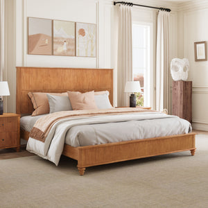 Platform Bed Frame & Tall Headboard