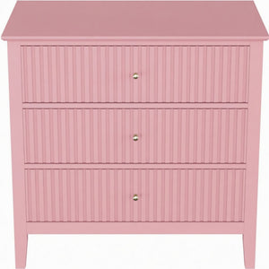 Fluted 3 Drawer Nightstand With Soft Close Slides