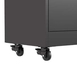 Heavy Duty Rolling Cabinet With Lock, Garage Storage Cabinet, 4 Adjustable Shelves For Tool Organization
