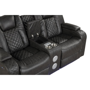 Benz - Power Recliner Set With LED Lighting And USB Charging