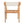 Creative Braided Acacia Wood Outdoor Dining Chairs with Armrests (Set of 2) - Teak / White