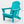 Adirondack Folding Chair with Dual Cup Holders - Lake Blue