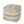 Western Handcrafted Fabric Pouf Durable Natural and Blue