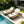 Black Iron & Teak Finish Chaise Lounge Set: 1 Frame + 1 2-Fold