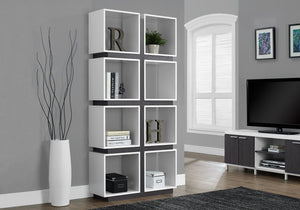 Contemporary 5-Tier White Bookshelf