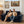 Black Velvet Compact Sofa with Hidden Storage