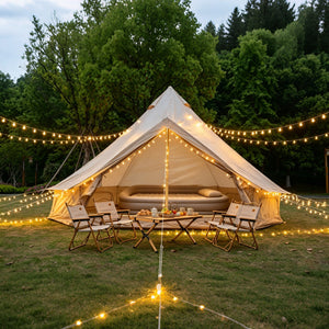 Oxford Bell Tent 13.1FT with Stove Jack for Family Camping