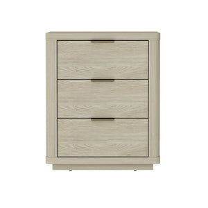 Evelyn - Nightstand With 3 Drawers, Smooth Rounded Edges