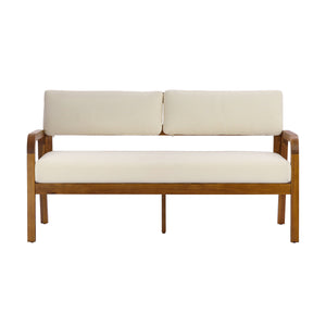 4-Pieces Outdoor Sofa Set with Cushions - Teak