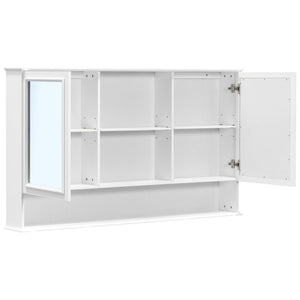 Double Sink Bathroom Vanity Set with Wall Mount Mirror Cabinet