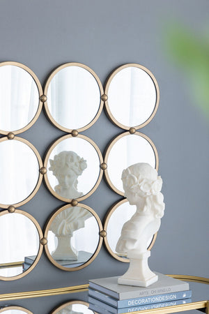 Contemporary Decorative Mirror With Mininalist Style For Bedroom, Liveroom & Entryway - Champagne