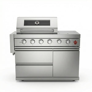 75300 BTU 6 Burners Deluxe Stainless Steel Gas Outdoor Kitchen Barbecue Island Grill