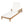 Solid Acacia Wood Sun Lounger with Beige Cushions and Light Grey Wicker