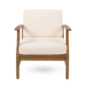Perla Contemporary Club Chair with Water-Resistant Cushion