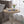 Antique Round Wood Table - Antique White / Gray