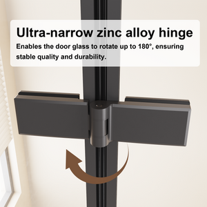 Framed Bi-fold Pivot Shower Door 32"x72"