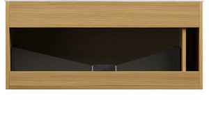 Nyah 36'' Wall-Mounted Cabinet with Drawer, Light Woodgrain Color
