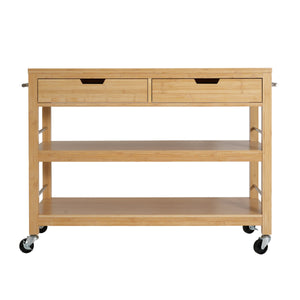 Indoor Multifunctional Bamboo Kitchen Cart