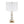 D15x26.7' White and Gold Alabaster Slab Table Lamp