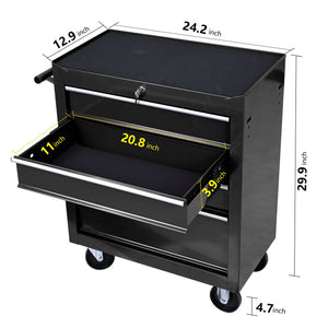 Multifunctional Tool Cart With Wheels And Drawers