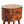 Solid Wood Mini Chestnut Rounded Nightstand, 2-Drawers, Nordic Legs
