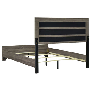 Funston - Queen Bed With Headboard - Brown Oak