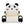 Twin Size Cute Panda-Shaped Kids Bed with Velvet Fabric