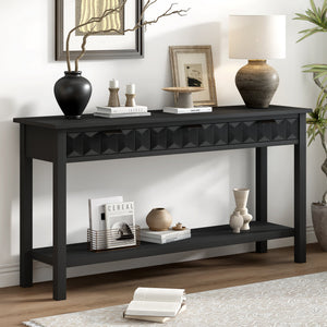U_Style 58.3'' Fir Veneer Entryway Table