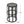 Outdoor Powder Coated Side Table - Gray