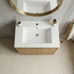 30Inch x 18.5Inch Ceramic Bathroom Vanity Sink Top with Single Hole