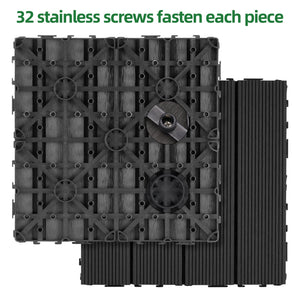 Tiles 9PCS Waterproof Outdoor and Indoor Flooring for Patio, Balcony, Porch, Backyard, Bedroom
