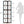 Tall 6 Tier Corner Bookshelf Storage Rack For Living Room - Rustic Brown