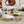 Round Nesting Coffee Table with Drawers - Golden / White