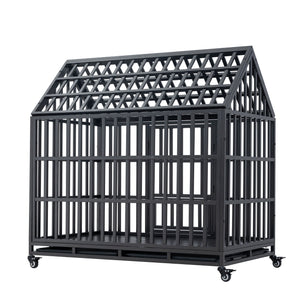 Heavy Duty Dog Crate Lockable Wheels