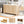Double Sink Bathroom Vanity With Sinks, Soft Close Doors & 3 Drawers - Wood