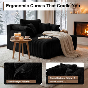 Chaise Lounge Chair, Deep Seat Sleeper Couch For Living Room