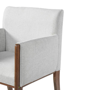 24'' Seat Height Upholstered Counter Stools with Arms for Kitchen Island/Dining Room, Set of 2